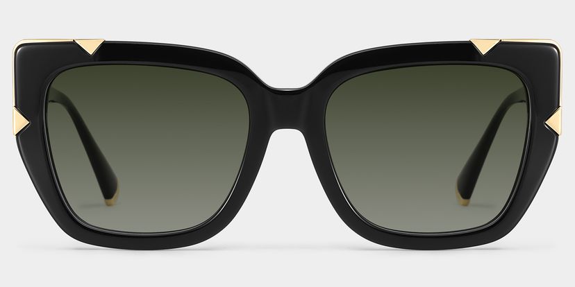 Dax Black Square Sunglasses
