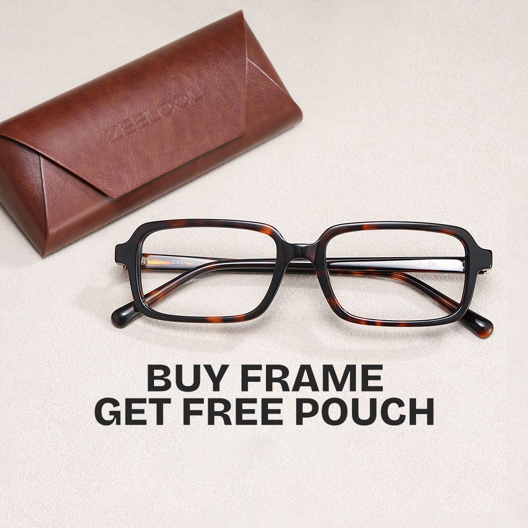 Danielle Matte Brown Tortoise Rectangle Glasses | ZEELOOL1