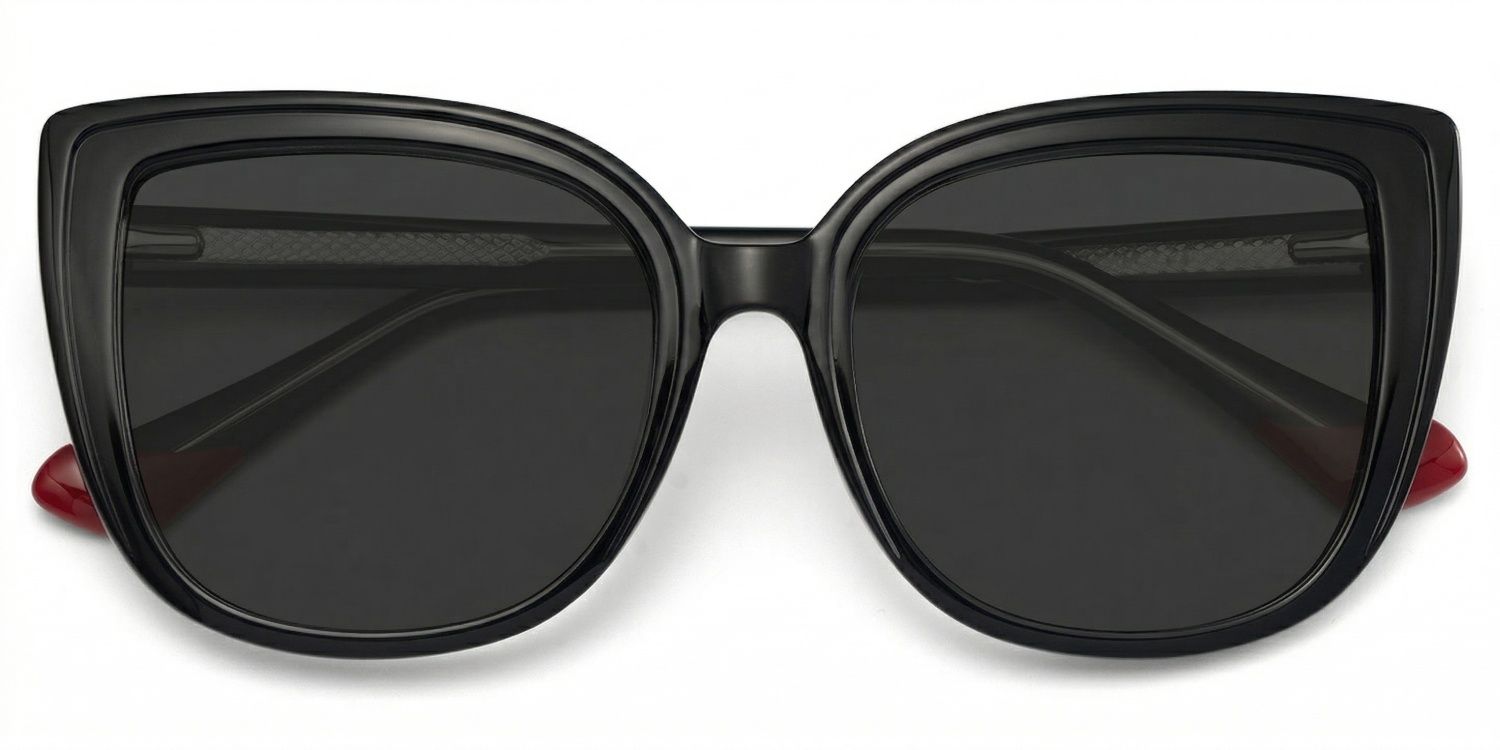 Fenn Cat Eye Style Black Frame Sunglasses | ZEELOOL