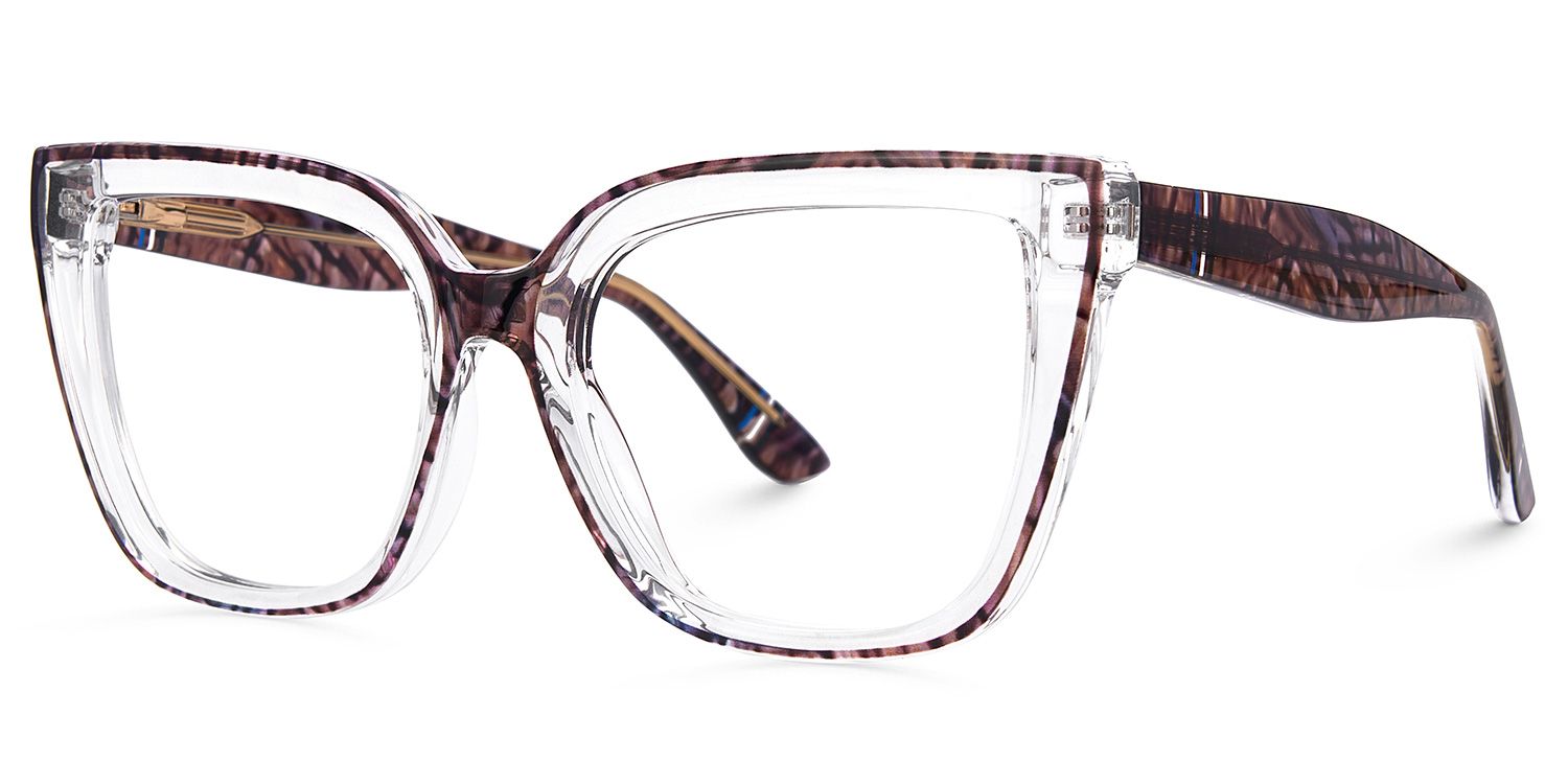 Mirta Brown Square Frame Glasses Online | Zeelool Optical1