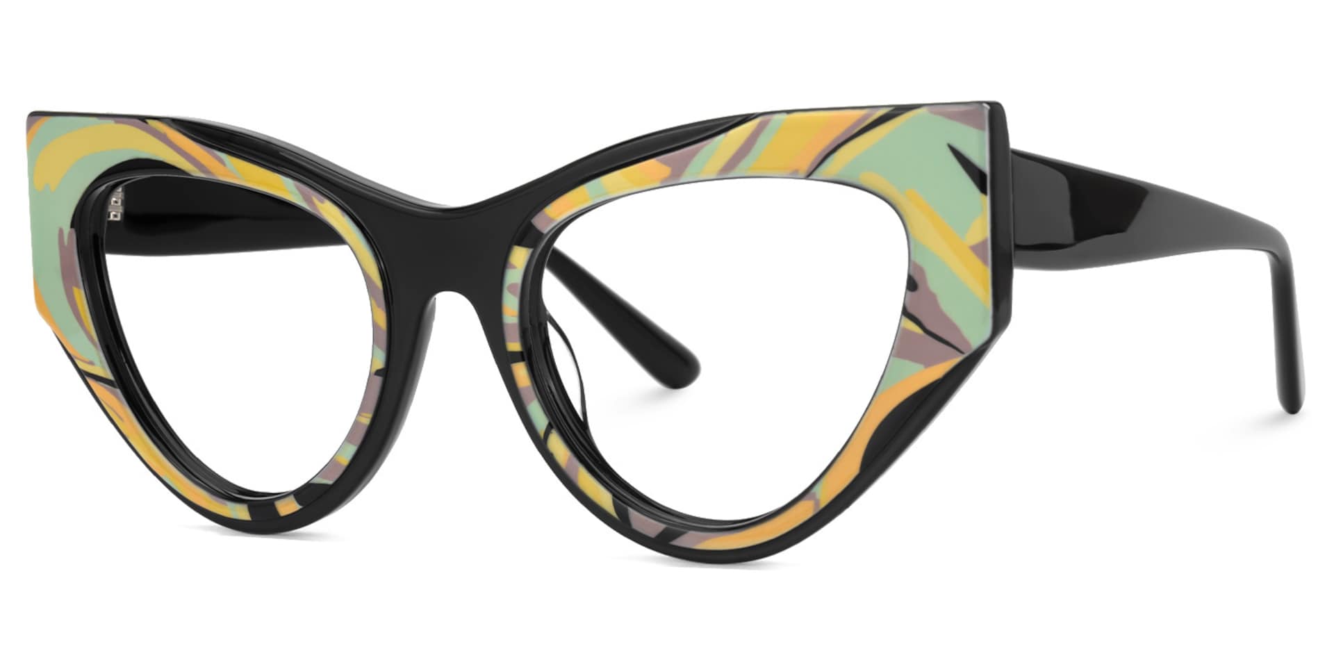 Jallow Purple Eyeglasses with Black Shape | Zeelool Optical1