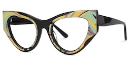 Jallow Cateye Black Glasses1