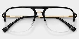 Kilworth Aviator Black-Clear Glasses1