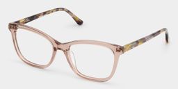 Bella Pink Rectangle Glasses3