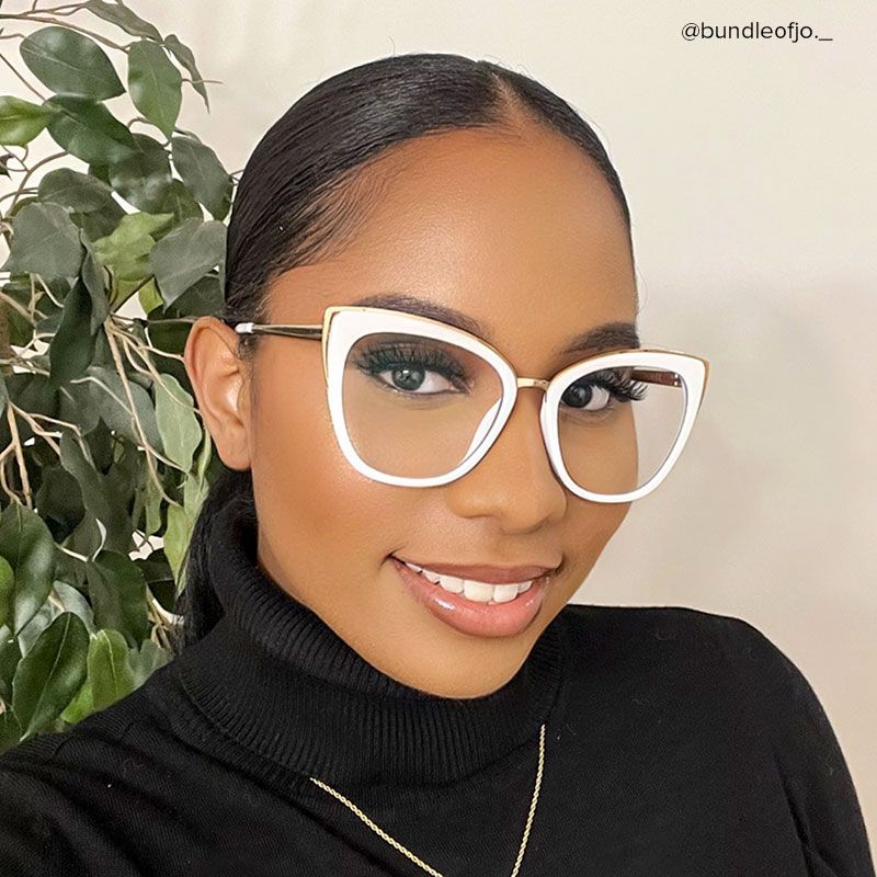 Ruiz Cateye White Glasses | Zeelool Glasses7