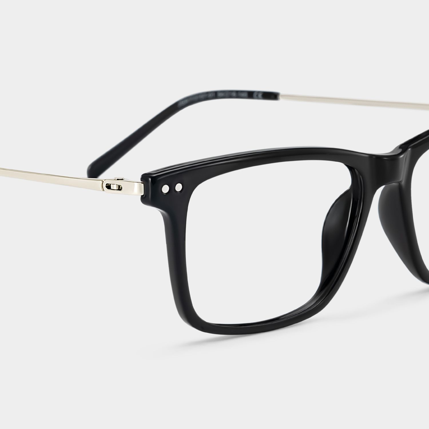 Eleanor Men's Black Rectangular Eyeglasses in TR90 for Men | ZEELOOL5