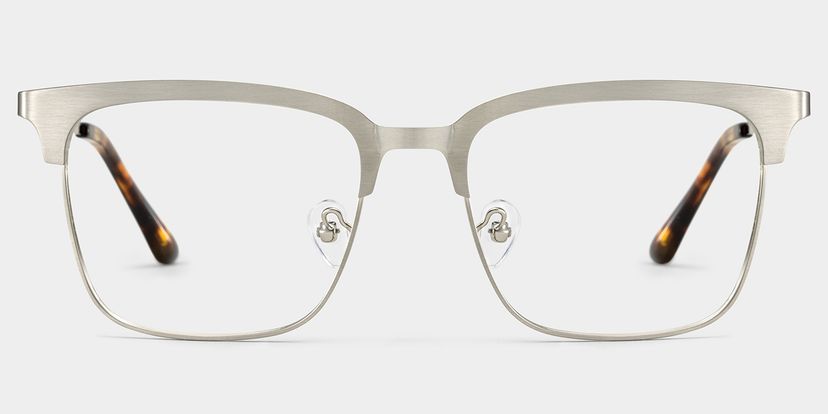 Cleo Browline Silver Glasses