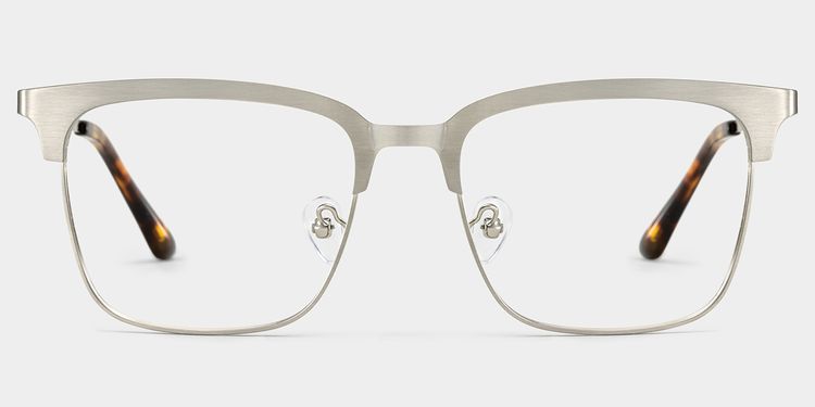 Cleo Browline Silver Glasses