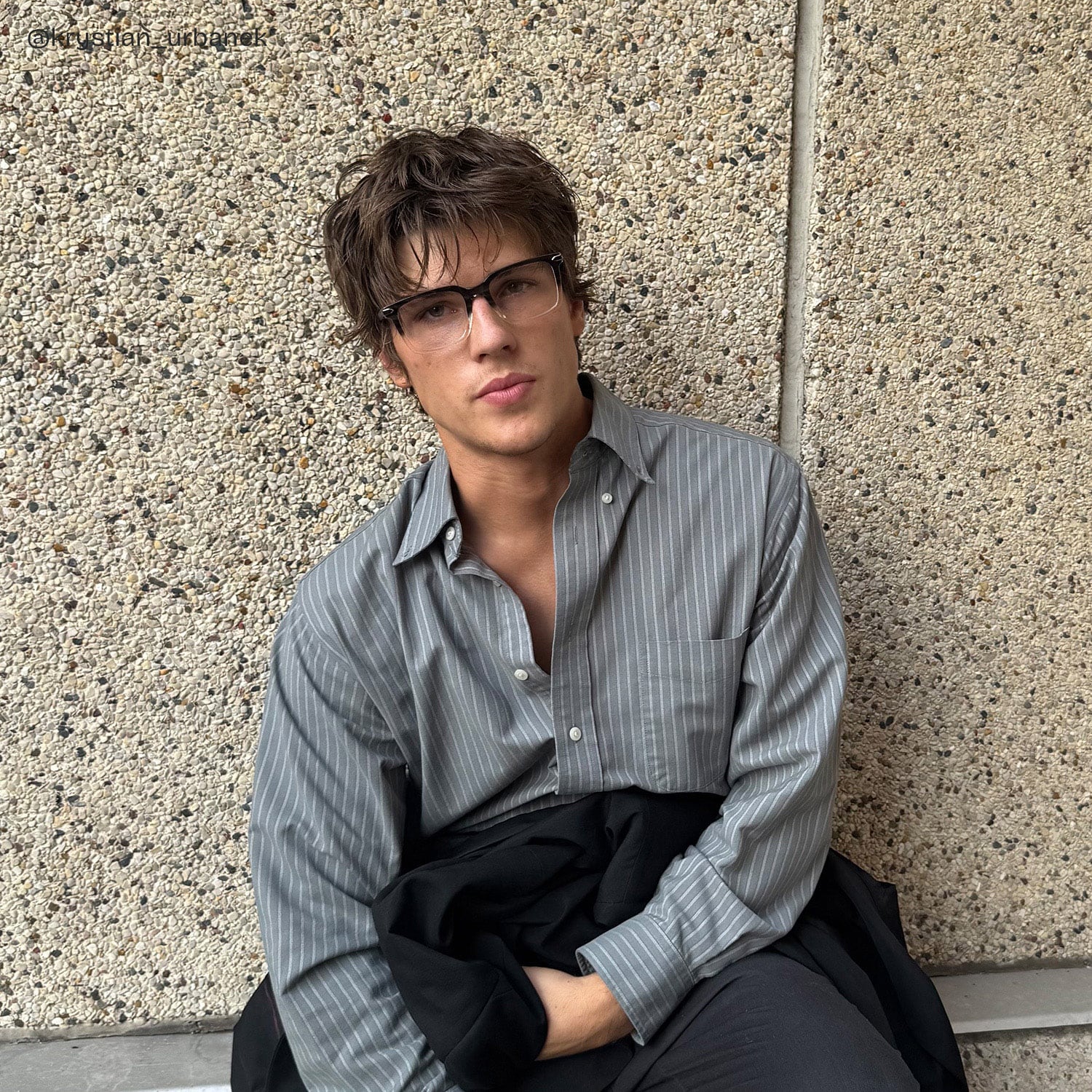 Noah Rectangle Two tone Glasses8