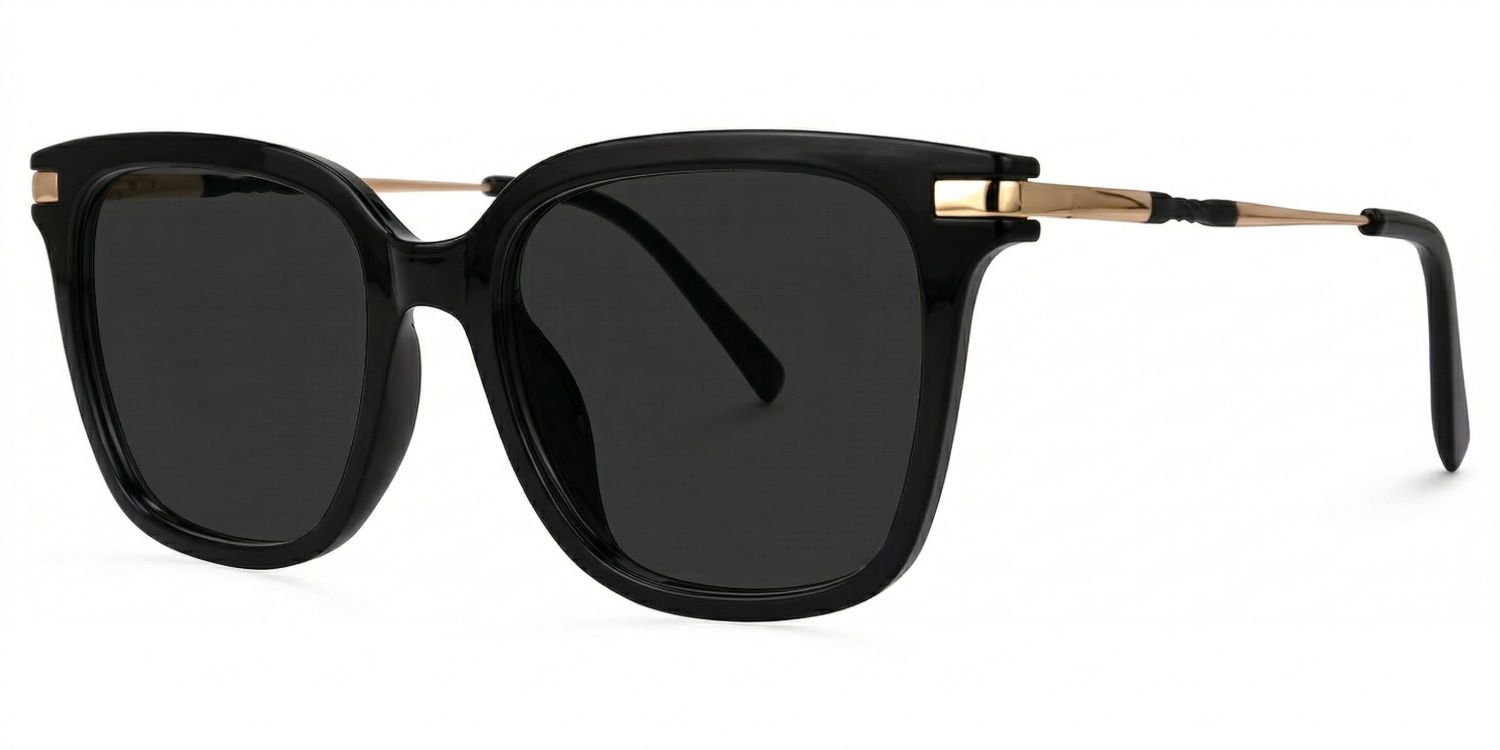 Jacqui Square Black Glasses1