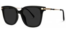 Jacqui Square Black Glasses1