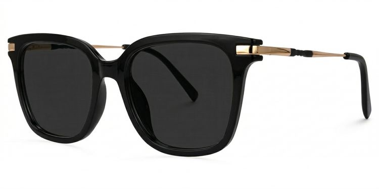 Jacqui Square Black Glasses