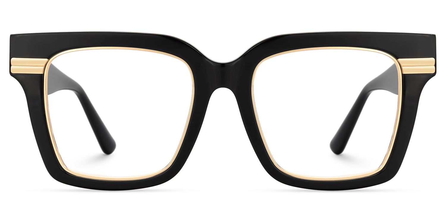 Taylor Square Black Color Frame Glasses for females | Zeelool0