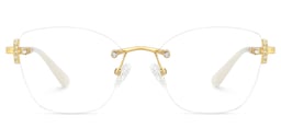 Jaxon Rectangle Gold Glasses0