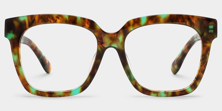 Xion Square Green-Tortoise Glasses