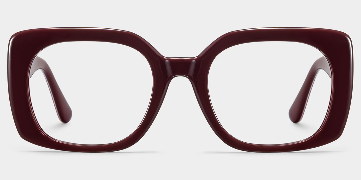 Natalie Red Square Glasses | ZEELOOL1