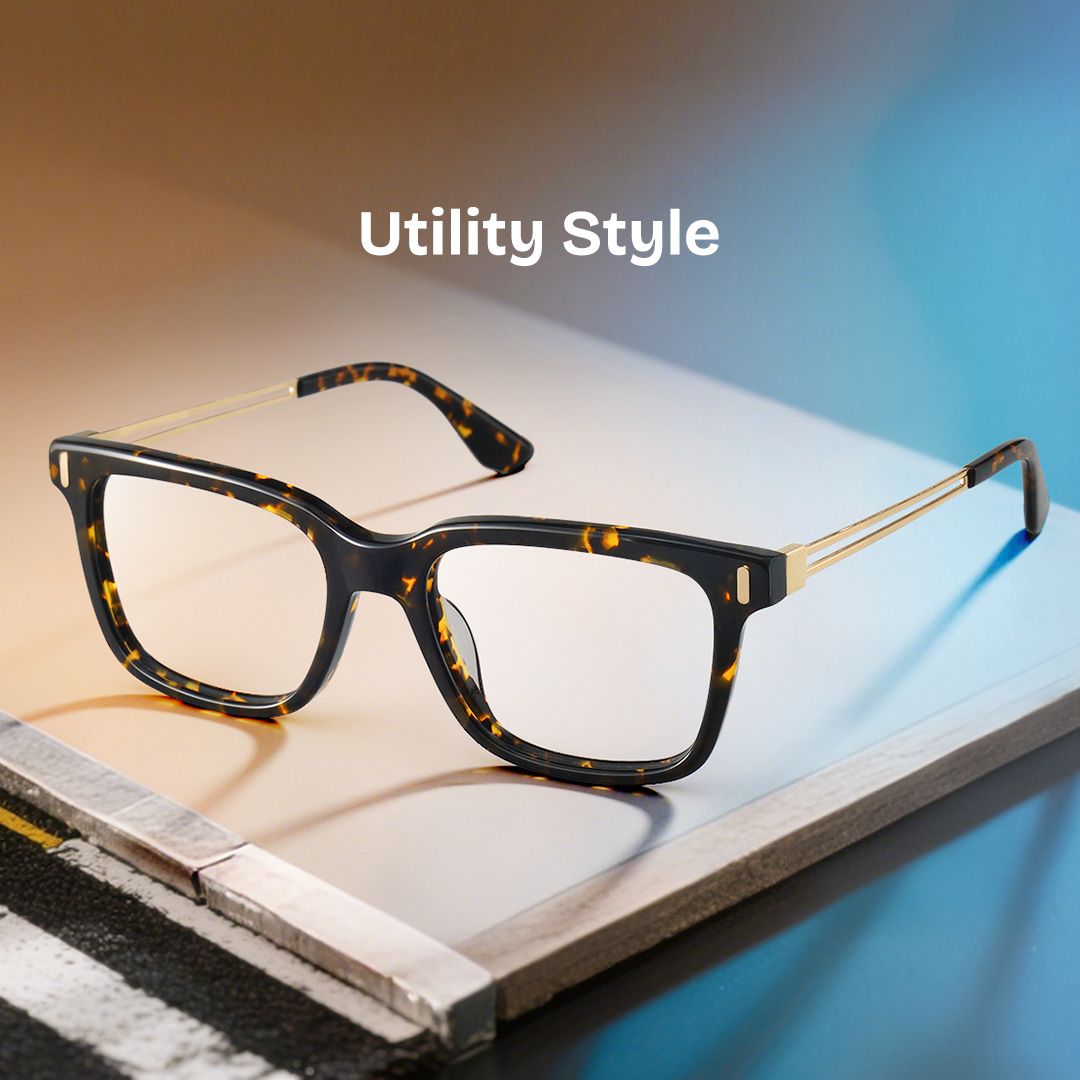Axel Tortoise Frame Glasses with Rectangle Frame Online | ZEELOOL1