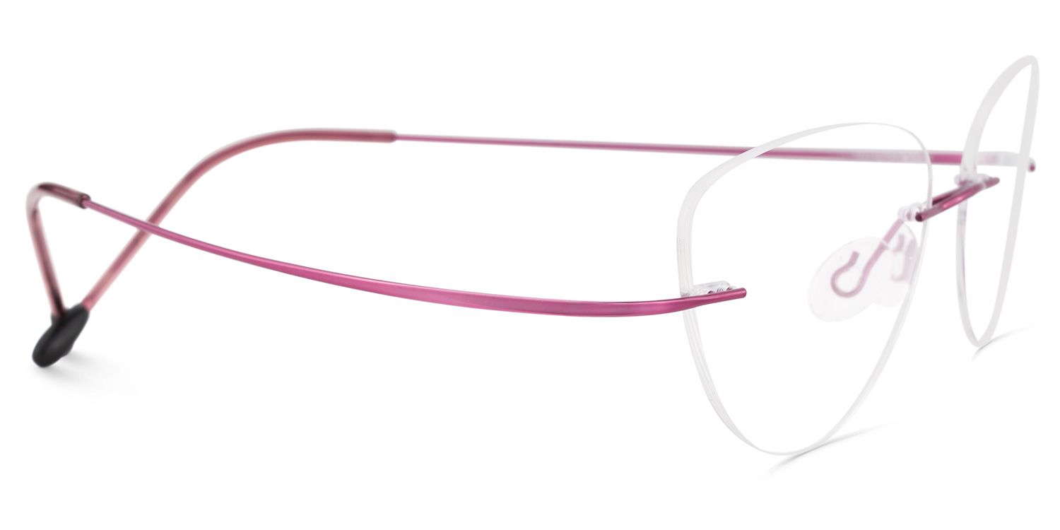 Evelyn Cat Eye Pink Glasses | Zeelool Glasses3