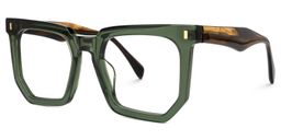 Destiny Square Green Glasses1