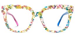 Nina Square Mottled Glasses1