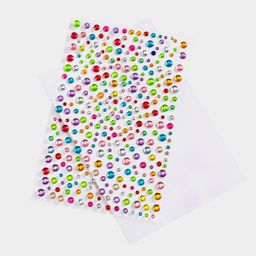 Pretty Round Colorful Rhinestone Face Sticker1