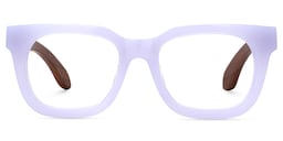 Diana Rectangle Light Purple Glasses0