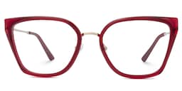 Martine Square Red Glasses0