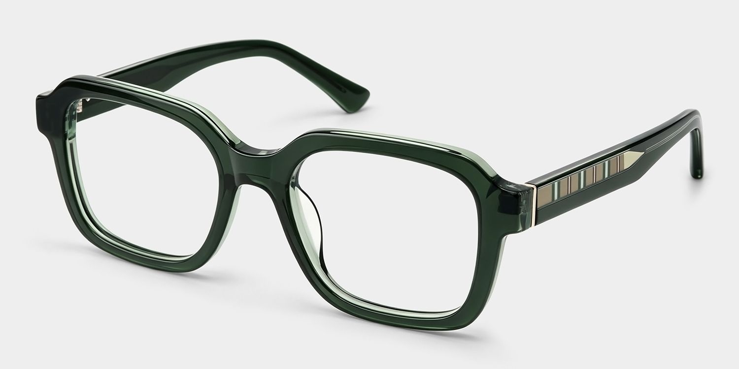 Parker Green Square Eyeglass Frames for Women | ZEELOOL3