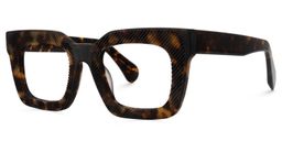 Keisa Tortoise Rectangle Glasses1