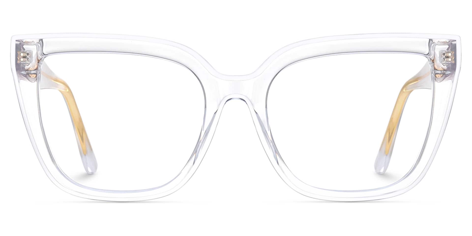 Mirta Square Crystal Eyeglasses with TR90 Frame0