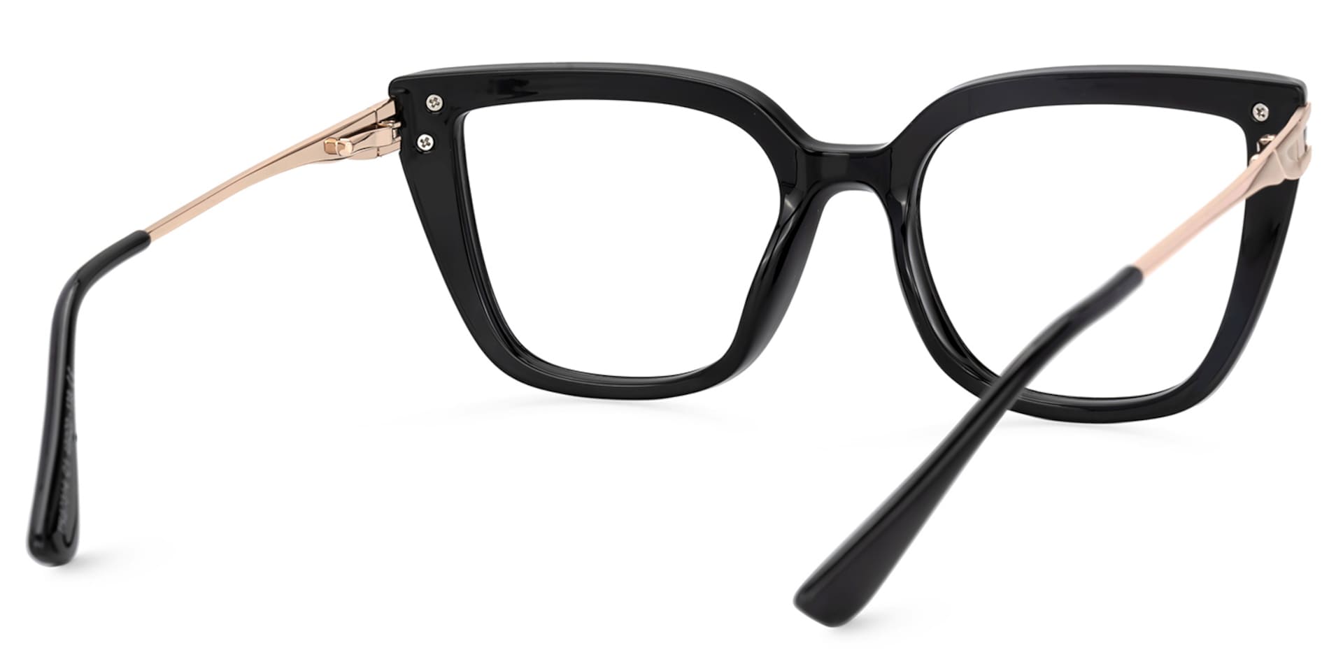 Roxane Black Horn Rimmed Glasses with Square Design3