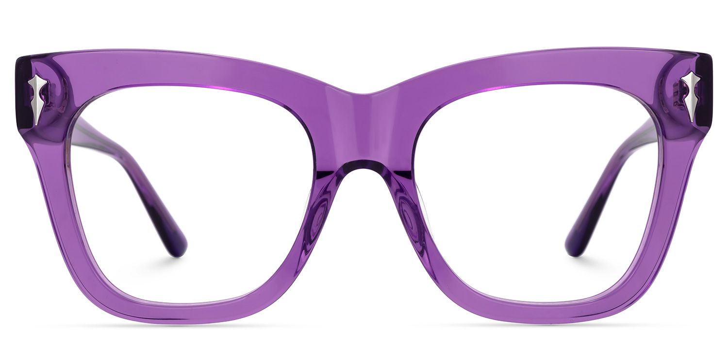 Square Grabar Purple Frames Designer Glasses0