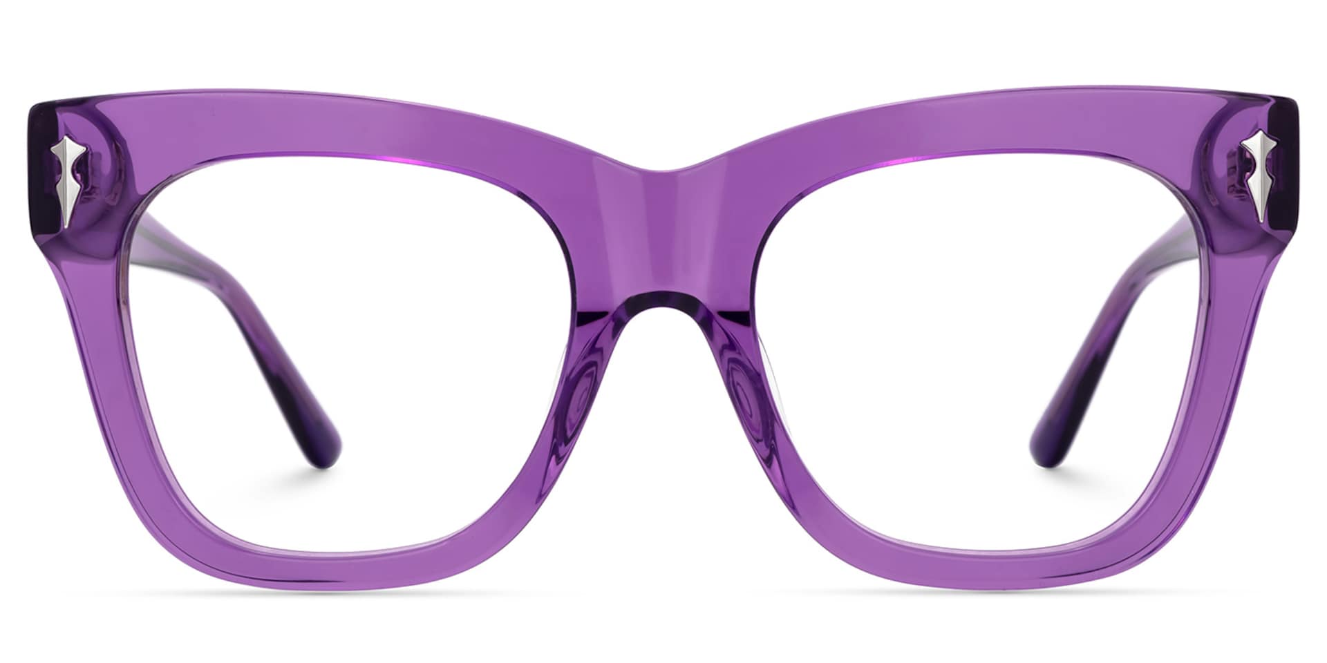 Square Grabar Purple Frames Designer Glasses0