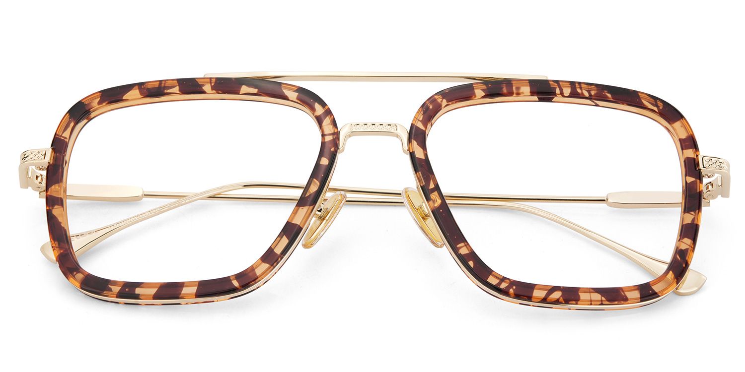 Gifford Rectangle Tortoise Frame Glasses | Zeelool2