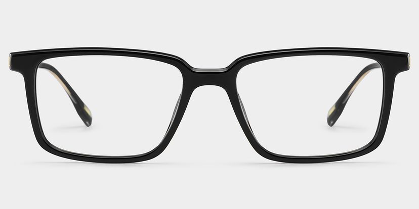Cyrus Rectangle Black Glasses