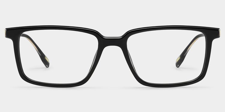 Cyrus Rectangle Black Glasses