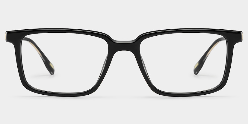 Cyrus Rectangle Black Glasses
