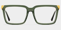Troy Rectangle Green Glasses1