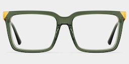 Troy Rectangle Green Glasses1