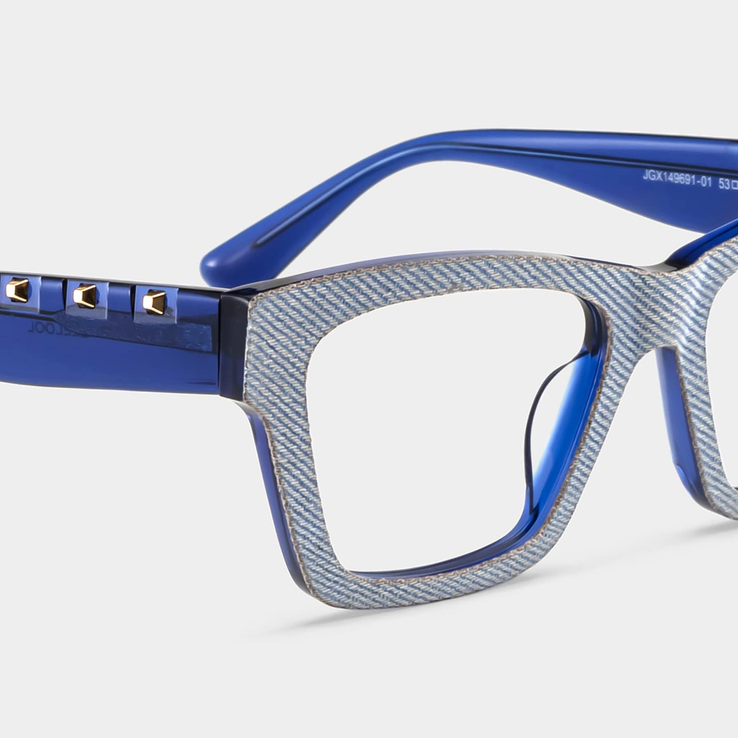 Cecilia Rectangle Blue Glasses5