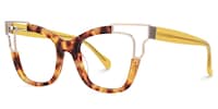 Rhoden Cateye Yellow-Tortoise Glasses1