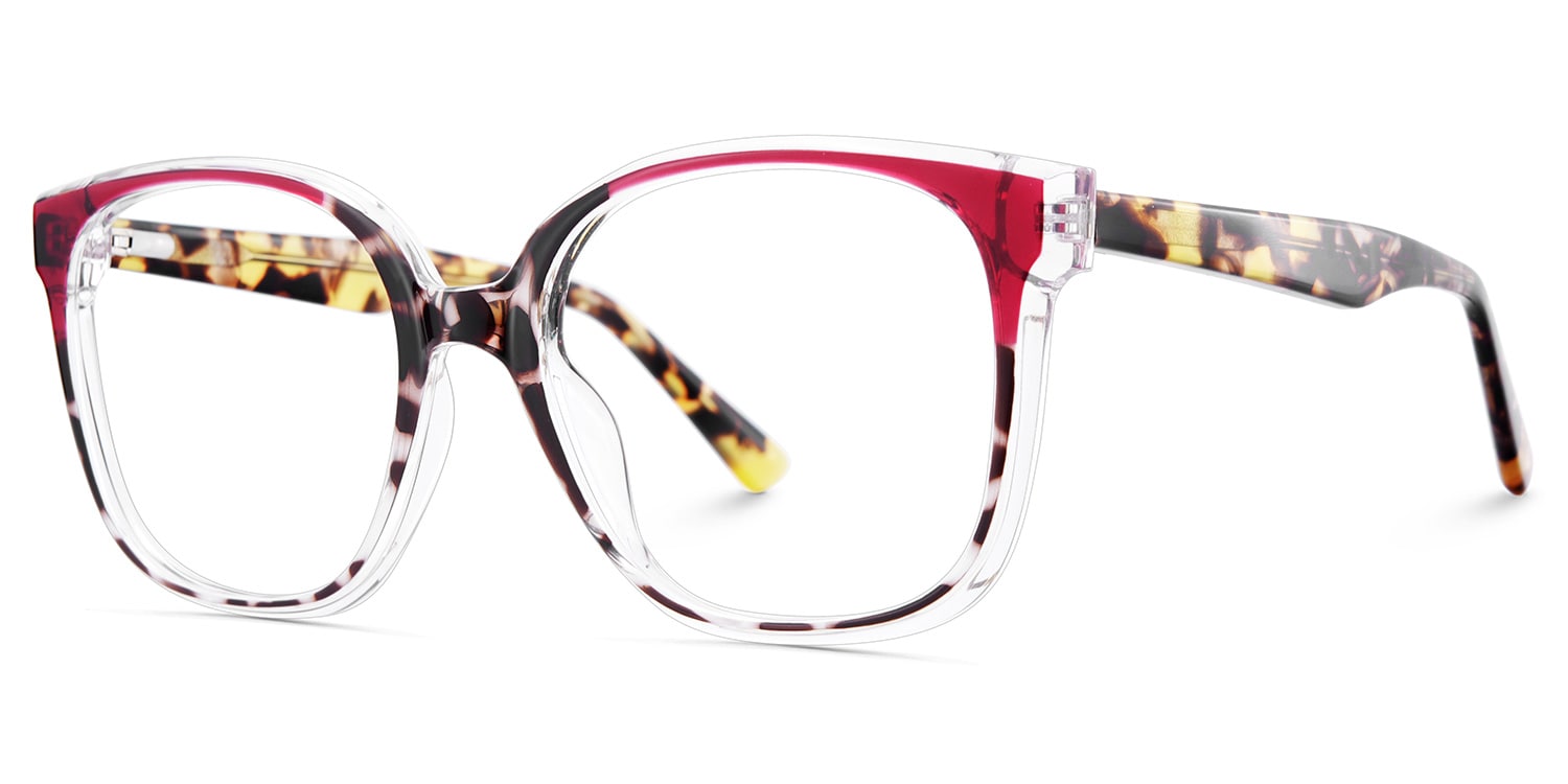 Siner Square Red Tortoise Glasses4