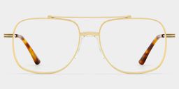 Poppy Gold Aviator Glasses1