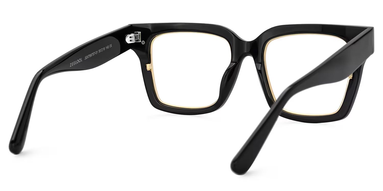 Taylor Square Black Color Frame Glasses for females | Zeelool3
