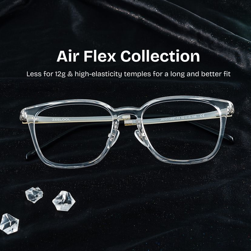 Lily Rectangle Clear Glasses