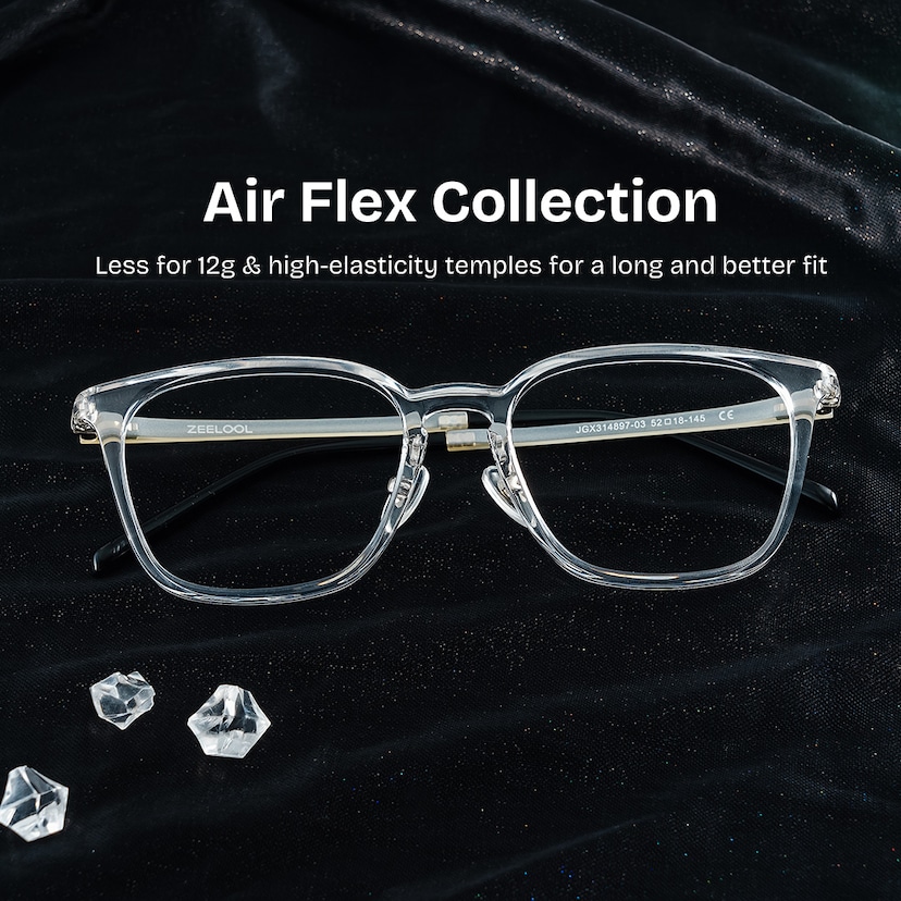 Lily Rectangle Clear Glasses