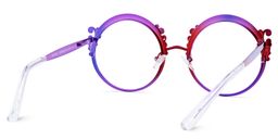 Nelida Round Purple Glasses5
