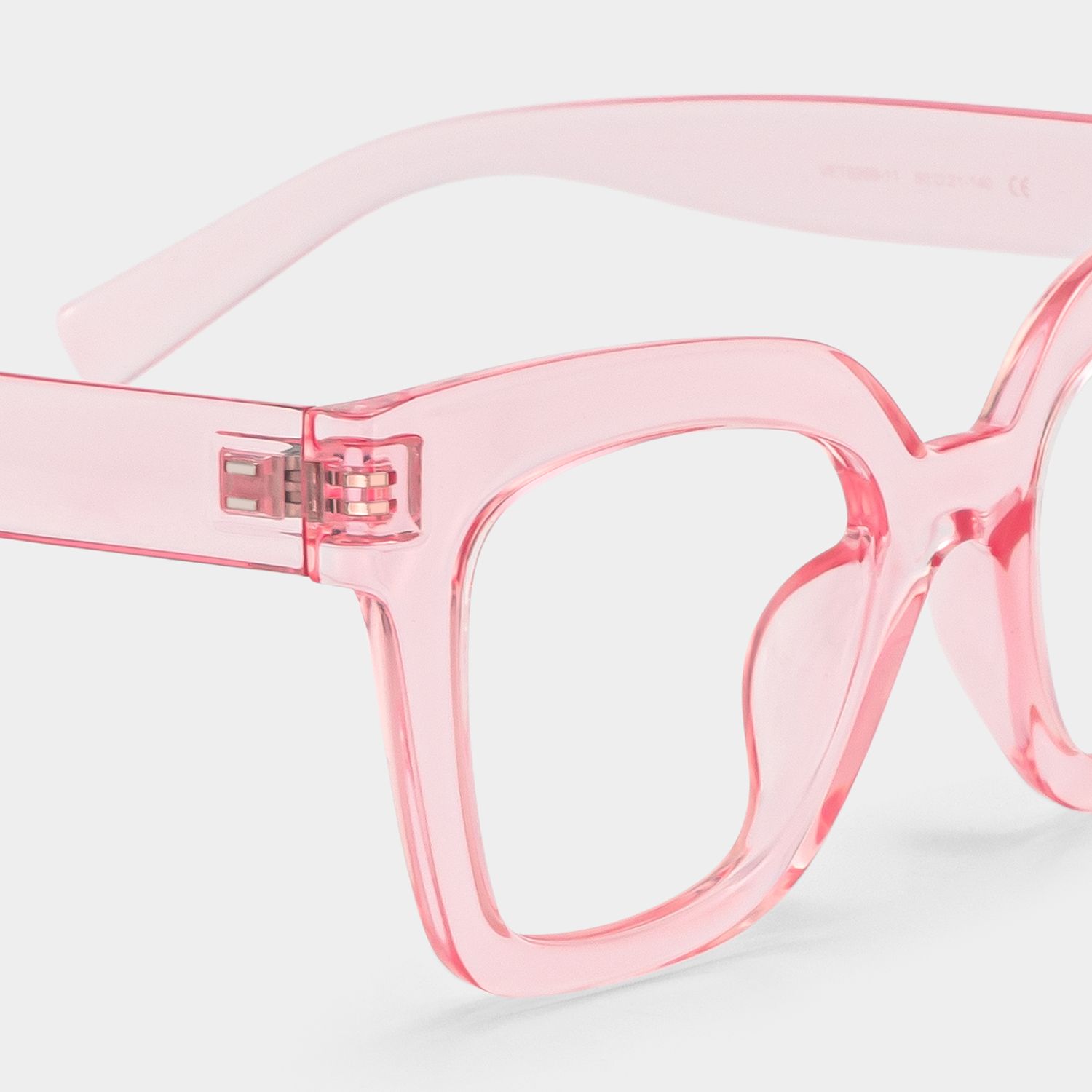 Malcolm Pink Translucent Glasses with Square Frames