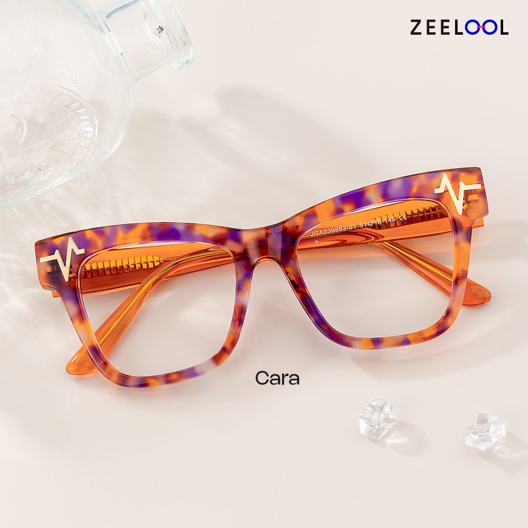 Cara Butterfly Orange Eye Glasses for Women | Zeelool4