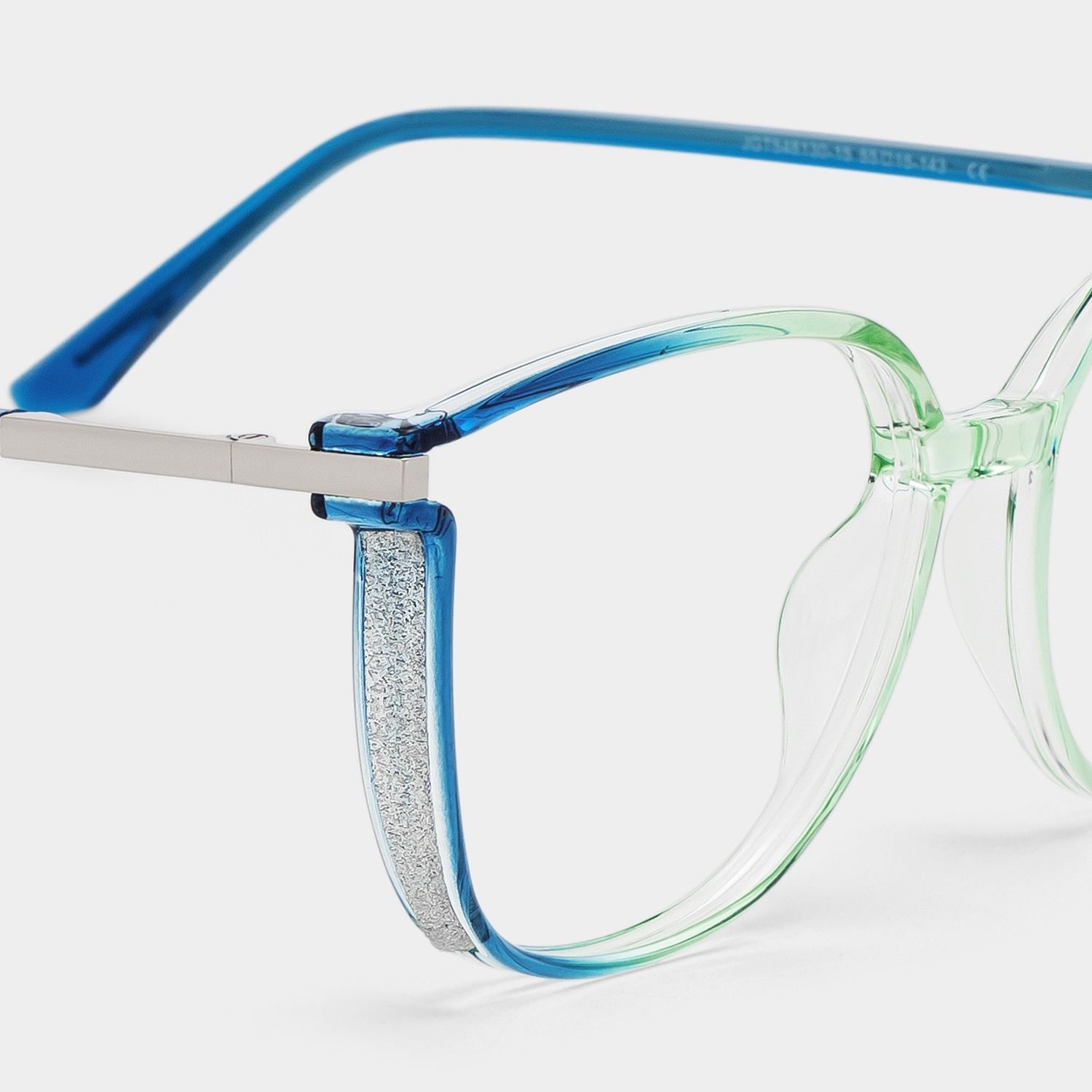 Rodz Square Blue-Green Prescription Glasses and Frames4